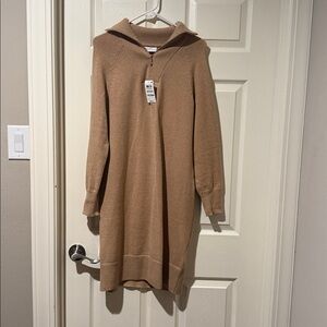 Jolly Holiday Camel Knit Sweater